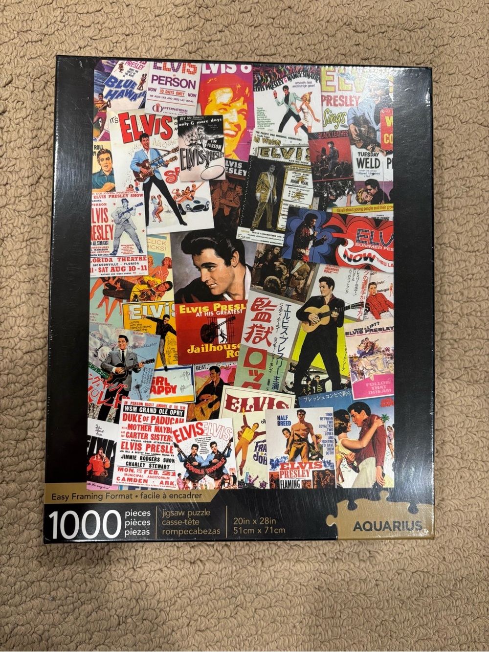 Aquarius Elvis Presley Collage 1000-Piece Jigsaw Puzzle - Multicolor